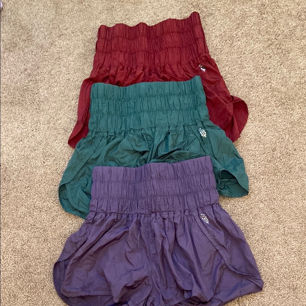 Three pairs of the way home free people movement shorts